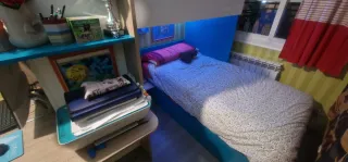 Litera con escritorio, cajón y armario