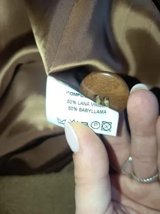 Abrigo lana llama talla 44