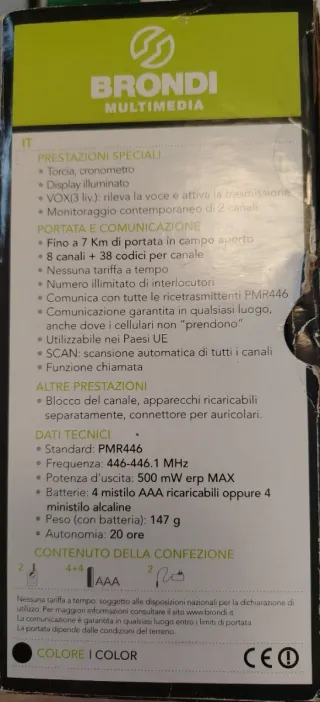 Coppia Walkie Talkie Brondi FX-10