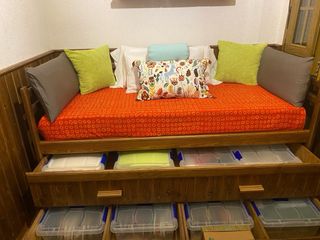 Cama nido de madera con cajones