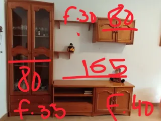 Mueble de salón madera pino