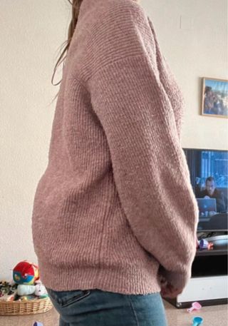 Jersey punto rosa palo Talla M