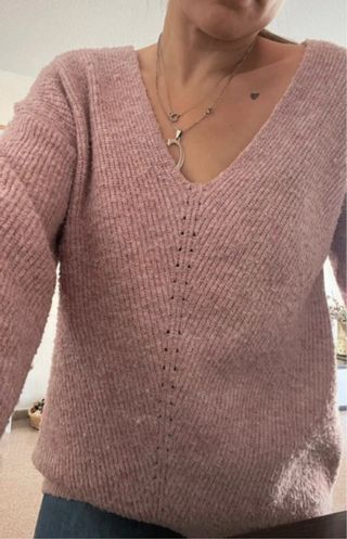 Jersey punto rosa palo Talla M