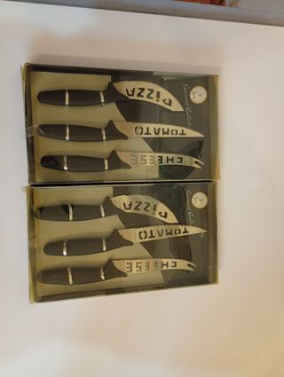 2 set coltelli pizza, pomodoro, formaggio