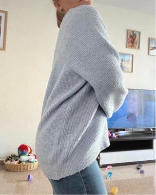 Jersey punto suave azul Talla M