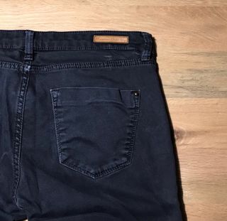 Massimo Dutti Pantalón Recto Azul Marino