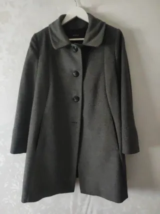 Abrigo de lana y angora ANTEA gris