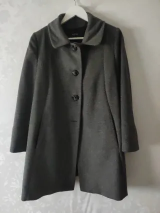 Abrigo de lana y angora ANTEA gris