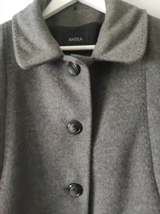 Abrigo de lana y angora ANTEA gris