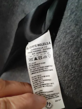 Abrigo de lana y angora ANTEA gris