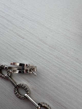 Conjunto Plata Circonitas: Pulsera y Pendientes