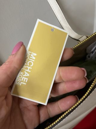 Borsa Michael Kors bianca e oro