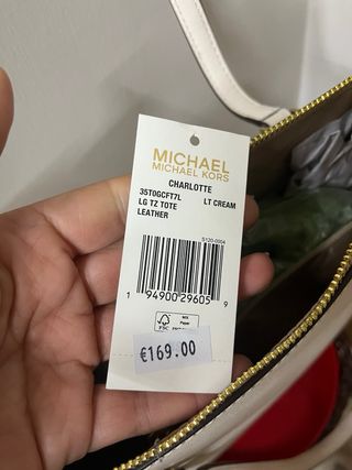 Borsa Michael Kors bianca e oro