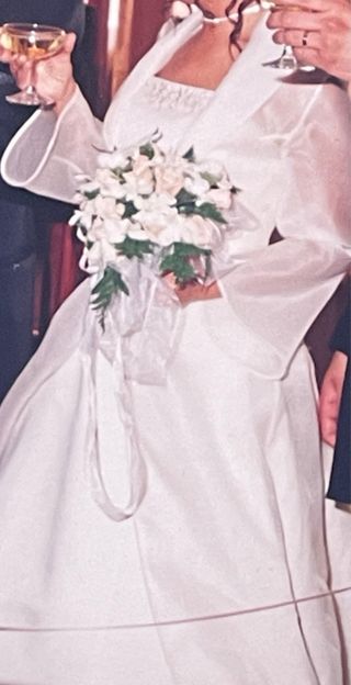 Vestido de Novia Blanco Roto con Casaca