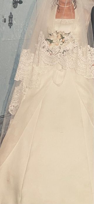 Vestido de Novia Blanco Roto con Casaca