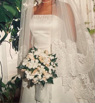 Vestido de Novia Blanco Roto con Casaca