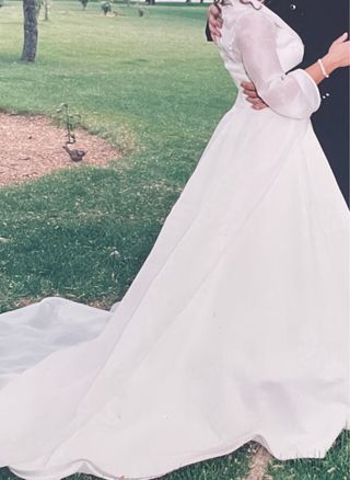 Vestido de Novia Blanco Roto con Casaca