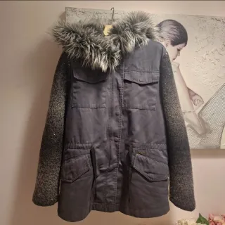 Liu Jo Cappotto Donna Grigio con Pelliccia