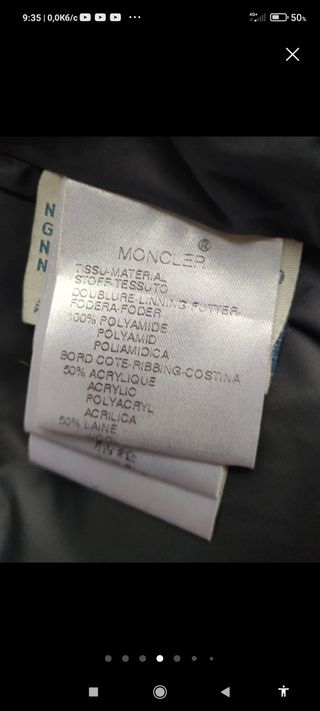 Piumino Moncler marrone Taglia L