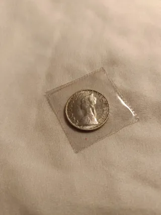 Moneta lire 500 in argento 1968