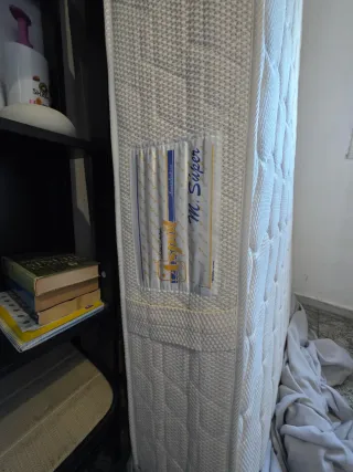 Somier y colchón 135 × 1.90