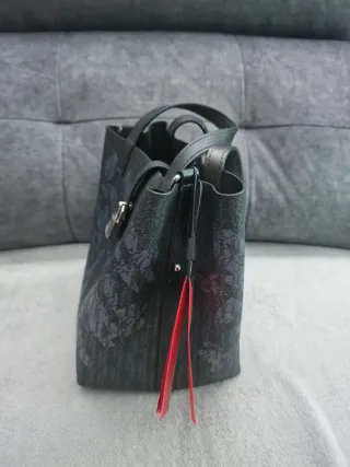 Bolso Carolina Herrera Negro y Gris
