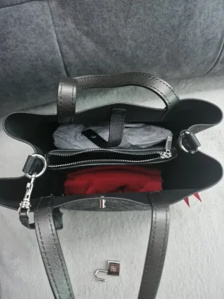 Bolso Carolina Herrera Negro y Gris