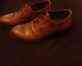 Zapatos de cuero marrones, precio negociable.