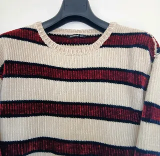 Jersey Stradivarius Chenilla Rayas Corto