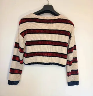 Jersey Stradivarius Chenilla Rayas Corto