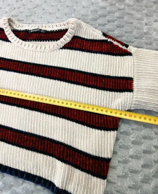 Jersey Stradivarius Chenilla Rayas Corto