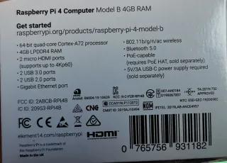 Raspberry Pi 4 - 4GB RAM - Modelo B
