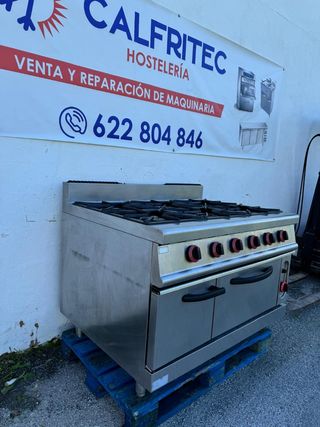 Hornillas gas de 6 fuegos + horno