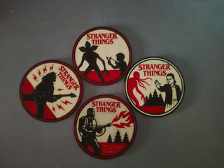 Set 4 Posavasos Stranger Things 3D