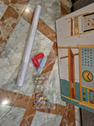 Pizarra Doble Madera Infantil Juguettos