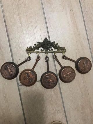 Set 5 Misurini Auto d'Epoca Bronzo