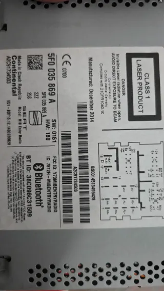 Radio Seat Leon MK3 2013-2020 Original