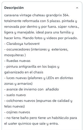 Caravana Chateau Grandprix menos de 750kg