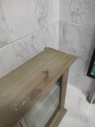 Armario pequeño madera y cristal