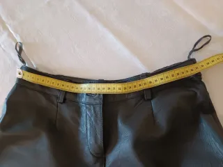 Pantalones de cuero auténtico grises