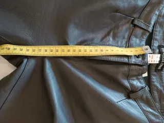 Pantalones de cuero auténtico grises