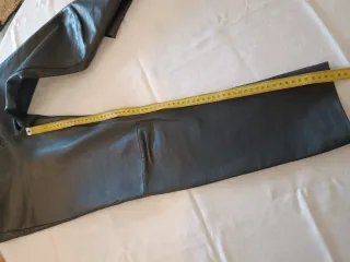 Pantalones de cuero auténtico grises