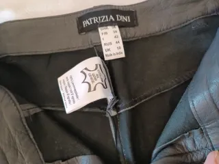 Pantalones de cuero auténtico grises