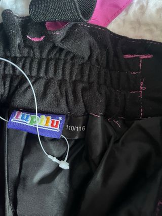 Pantalones de nieve rosas con tirantes