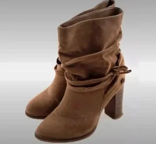 Botines Mustang Talla 36 Serraje Marrones