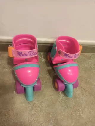 Patines infantiles rosas y turquesa