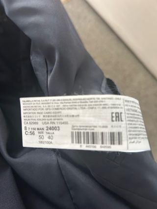 Traje Travel Suit Mango Azul