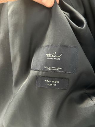 Traje Travel Suit Mango Azul