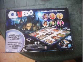 Juego Cluedo: Caja, Cartas e Instrucciones