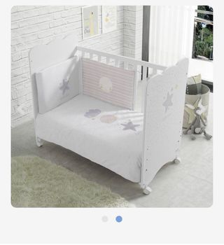 Cuna 60x120 + Colchón + Relleno nórdico